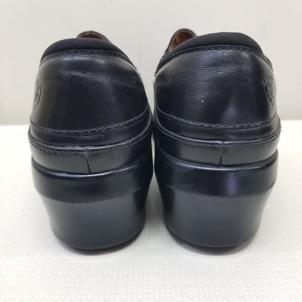 Ariat DEL MAR Clogs Horse Bit 8.5B Leather Comfort Slip On Chunky Y2K - Picture 4 of 8